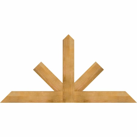Ekena Millwork Saratoga Rough Sawn Timber Gable Bracket, Western Red Cedar, 72"W x 36"H x 2"D x 6"F, 12/12 Pitch GBW072X36X0206SAR00RWR